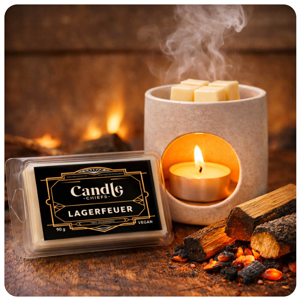 Duftmelts „Lagerfeuer“ – Warmer Rauch- &amp; Holzduft für dein Zuhause (90g)