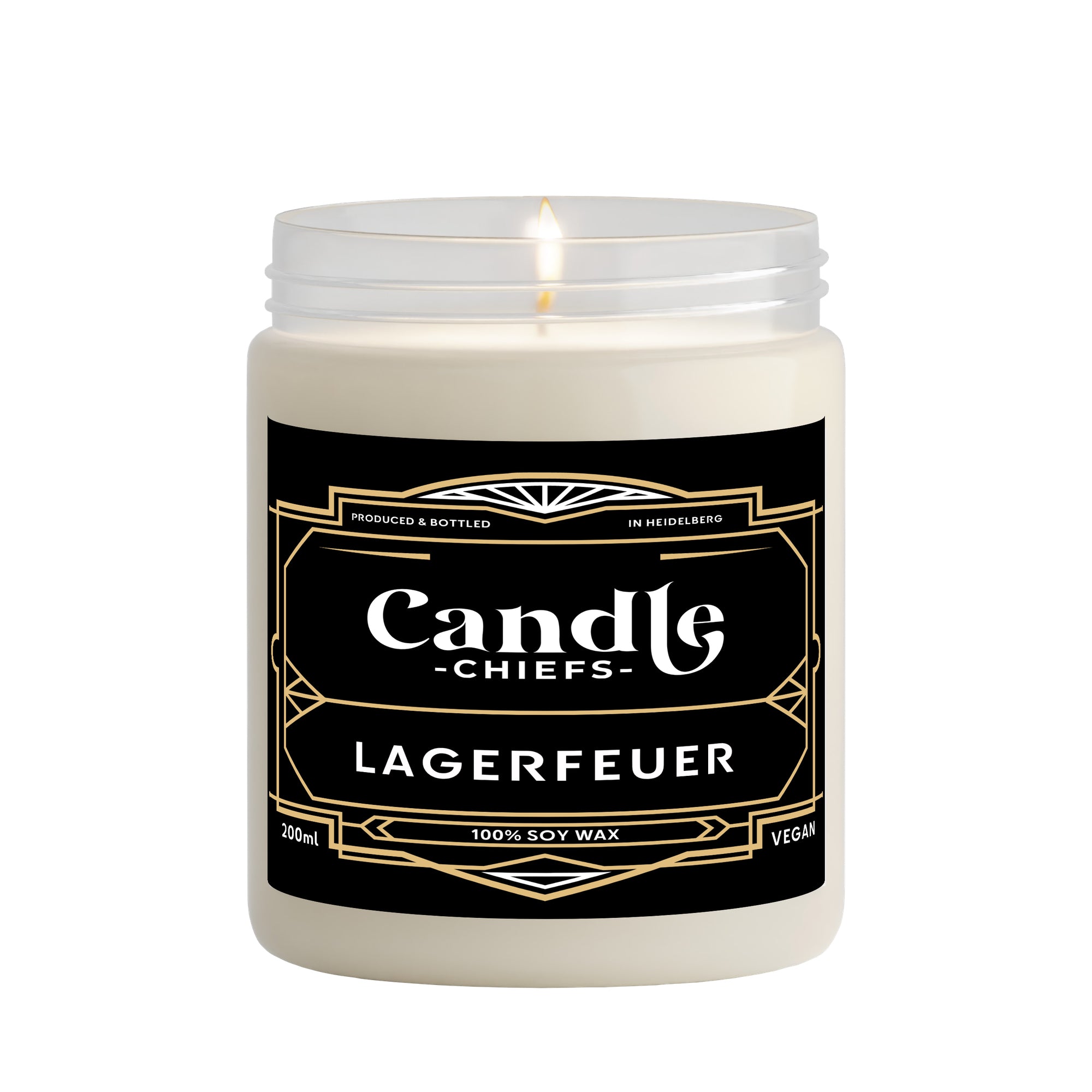 Geschenkset „Lagerfeuer“ – Duftkerze mit Kissen klein