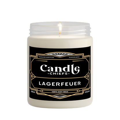 Geschenkset „Lagerfeuer“ – Duftkerze mit Kissen klein