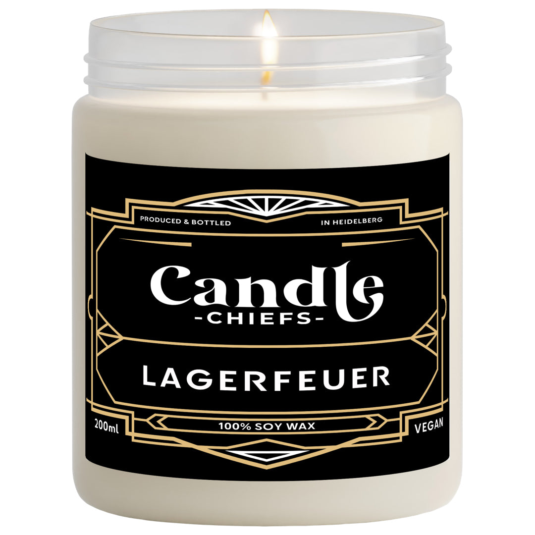 Geschenkset „Lagerfeuer“ – Duftkerze mit ovaler Schale
