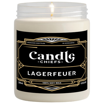 Geschenkset „Lagerfeuer“ – Duftkerze mit ovaler Schale