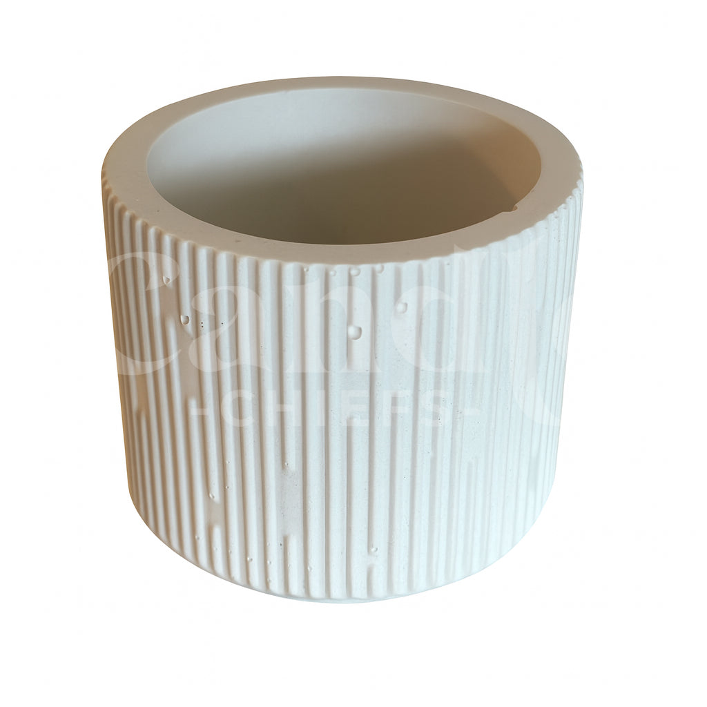 Kerzenhalter liniert - natur