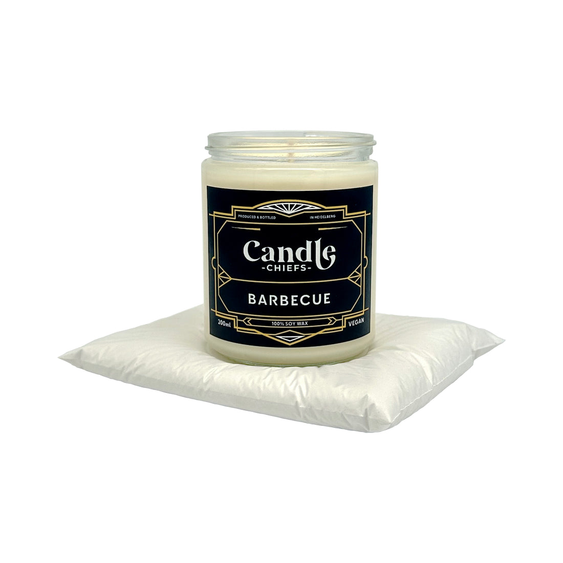 Geschenkset „Barbecue“ – Duftkerze mit Kissen klein